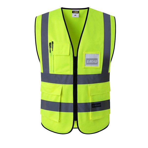 Yellow Zipped Hi-Vis Safety Vest