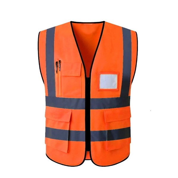 Orange Zipped Hi-Vis Safety Vest